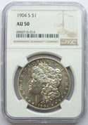 1904-S Morgan Silver Dollar NGC AU 50 San Francisco Mint - Toned Toning - J02