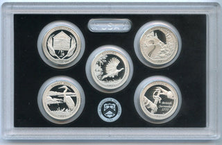 2015 United States Mint America the Beautiful Quarters Silver Proof Set 5 Coin