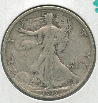 1917-S REV Silver Walking Liberty Half Dollar 50c San Francisco Mint  - SR207