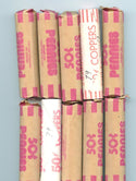 1979 Canada Lot Of 10 50c Uncirculated 1 Cent Penny Rolls 500 Coins - SR700