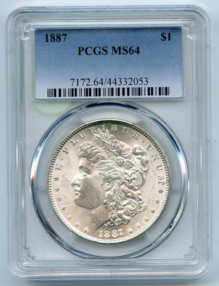 1887 Morgan Silver Dollar PCGS MS 64 Certified - Philadelphia Mint - BT841