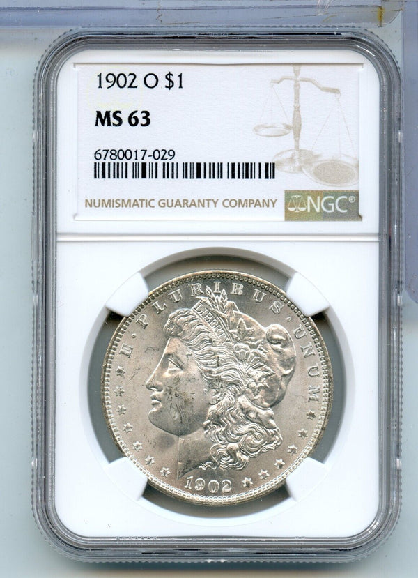 1902-O Morgan Silver Dollar NGC MS63 New Orleans Mint - KR902