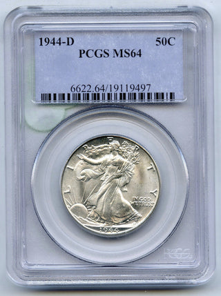 1944-D Walking Liberty Silver Half Dollar PCGS MS 64 Denver Mint - J353