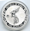 2021 Republic of Korea Tiger 999 Silver 1 oz Medal Round - Gangneung - K352