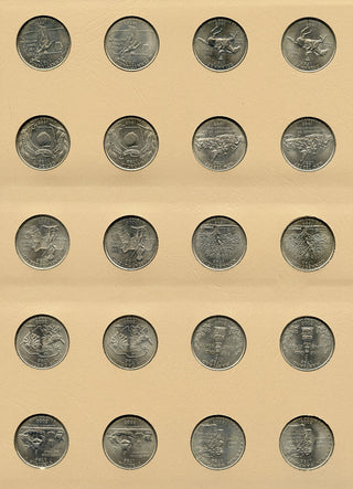 State Quarters 1999 - 2009 Complete 112-Coin Set Dansco Album 7143 Folder - H477