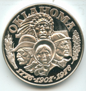 1776-1976 Oklahoma Native American 1oz 925 sterling silver round- SS243