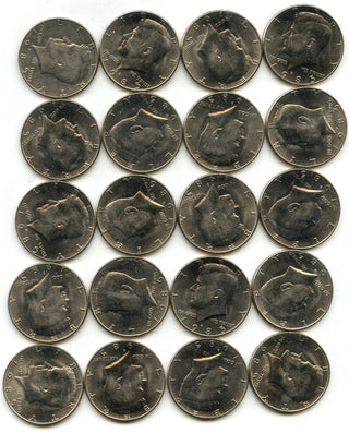 1985-D Kennedy Half Dollars 20-Coin Roll Denver Mint AU Unc - B901