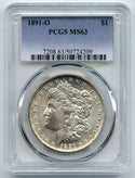 1891-O Morgan Silver Dollar PCGS MS63 Certified - New Orleans Mint - K376