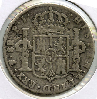 1808 Bolivia Coin Potosi Carolus IIII Chop Marks - K398