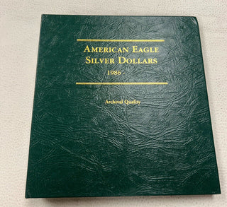 American Silver Eagle Dollars 1986 -  LittleTon Coin Folder LCA13 Album - KR952