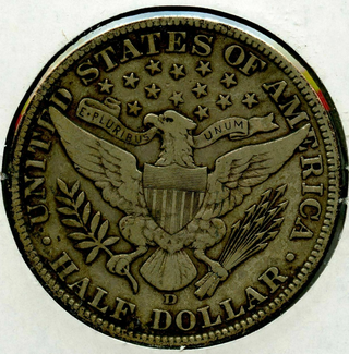 1912-D Barber Silver Half Dollar - Denver Mint - JD301