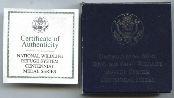 2003 National Widlife Bald Eagle Refuge System Centennial Silver Medal H540