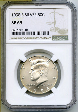 1998-S Kennedy Silver Half Dollar NGC SP 69 San Francisco Mint - J219