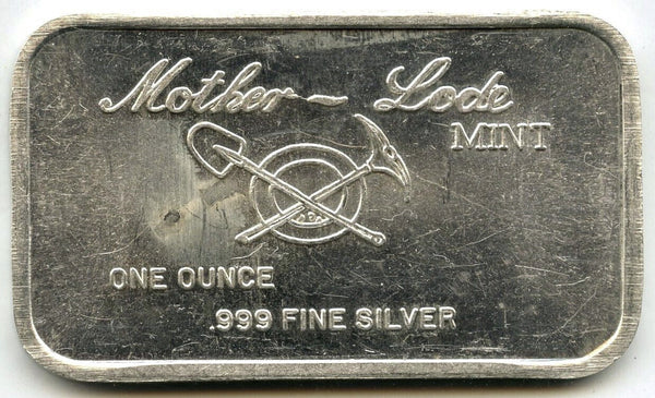 Pony Express 999 Silver 1 oz Medal Bar Ingot Bullion - Mother-Lode Mint - H521