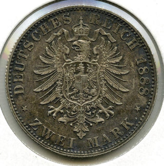 1888-A Prussia German States 2 Mark Coin Zwei - Deutsches Reich - J799