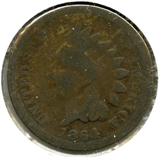 1864 Indian Head Cent Penny - Bronze - United States - CC801