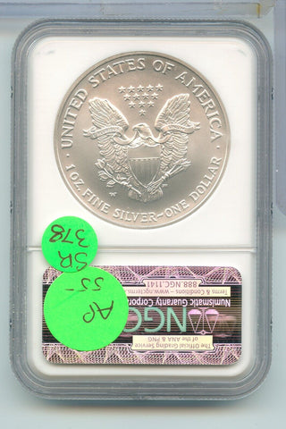 2007-W American Silver Eagle 1oz 999 Silver Dollar NGC MS69 - SR378