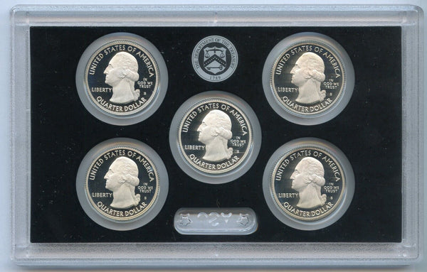 2012 United States Mint America the Beautiful Quarters Silver Proof Set 5 Coin