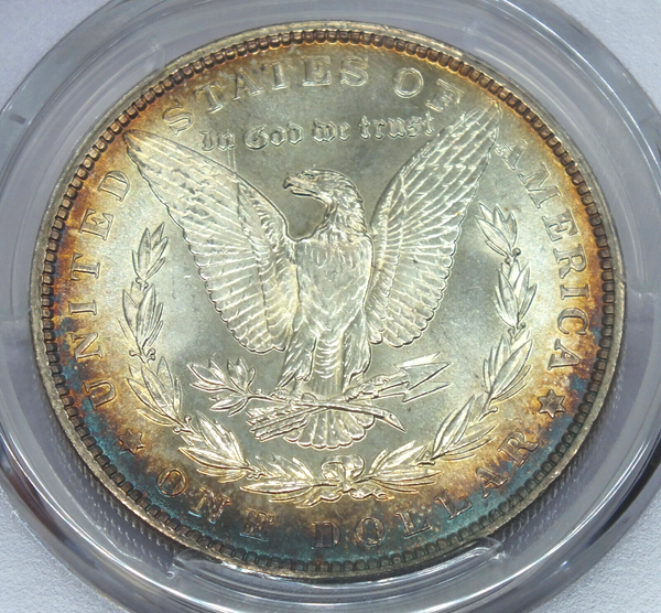 1886 Morgan Silver Dollar PCGS & CAC MS66+ Certified - Toning Toned - B74