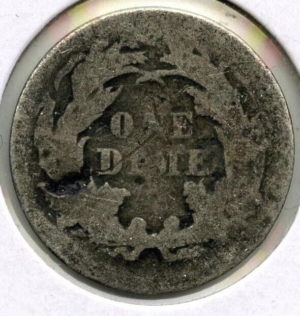 1875 Seated Liberty Silver Dime - Philadelphia Mint - J610