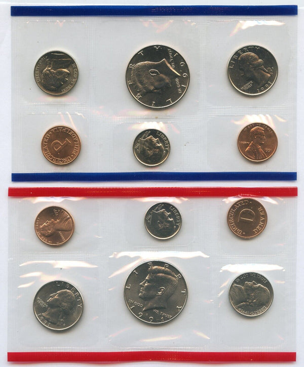 1991 US Uncirculated Mint Set 10 Coin United States Philadelphia Denver P & D