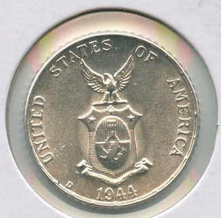 1944-D  Philippines .7500 Silver Coin 10 Centavos - SS69