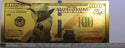 Yoda Jedi Star Wars $100 Novelty 24K Gold Plated Foil Note Bill GFN57