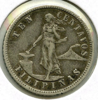 1903 Philippines Silver Coin - 10 Centavos - Filipinas - J771