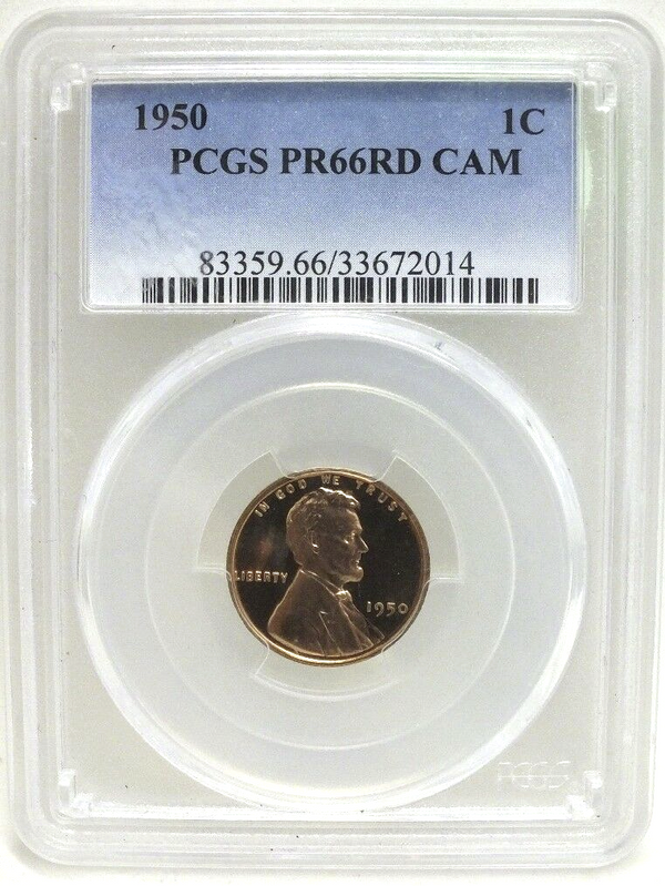 1950 Lincoln Proof Wheat Cent Penny PCGS PR66 RD CAM Certified - AZ33