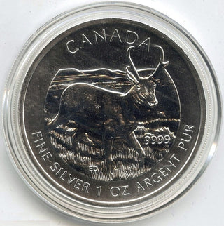 2013 Canada Pronghorn Antelope $5 Wildlife 9999 Silver 1 oz Coin - H322