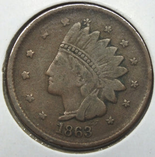 1863 Indian Head Civil War Token - Not One Cent - J971