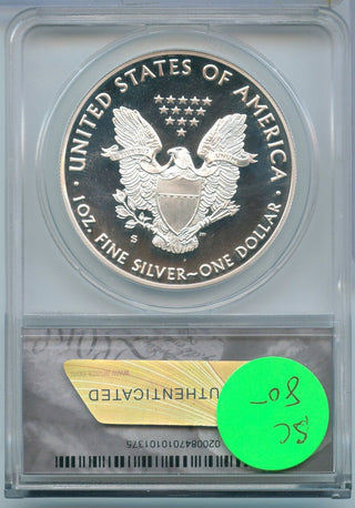 2020-S American Silver Eagle 1 oz Silver Dollar ANACS PR70 DCAM -SR51