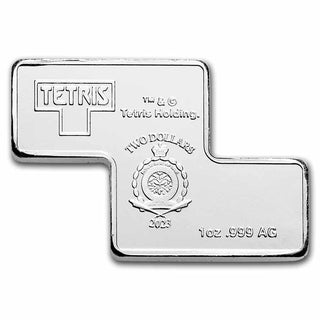 Tetris S Shape Green 1 Oz 999 Silver 2023 Niue $2 Coin Tetrimino Block - JP429