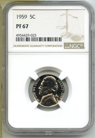 1959 Jefferson Proof Nickel NGC PF 67 Certified - J459