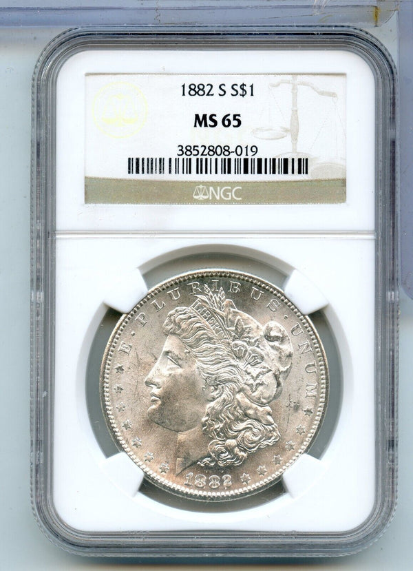 1882-S Morgan Silver Dollar NGC MS65 San Francisco Mint - KR892