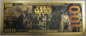 Darth Vader Star Wars $100 Novelty 24k Gold Plated Foil Note Bill - GFN58