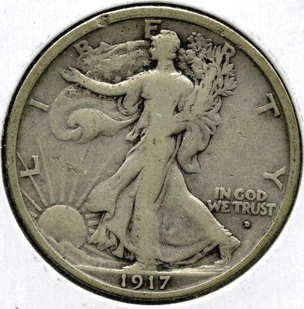 1917-D Walking Liberty Silver Half Dollar - Obverse - Denver Mint - K246