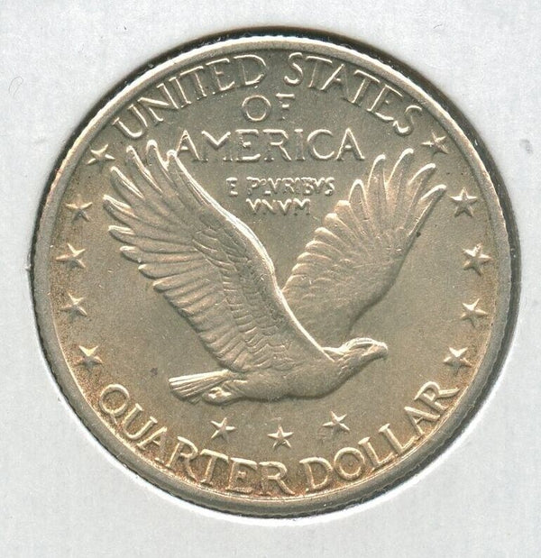 1927-P Unc Silver Standing Liberty Quarter 25c Philadelphia Mint - SS781