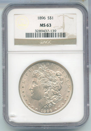 1896-P Morgan Silver $1 Dollar NGC MS 63 Philadelphia Mint - SR788