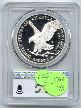 2021-S American Eagle 1 oz Proof Silver Dollar PCGS PR69 DCAM Type 2 - J507