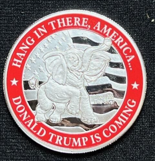 Donald Trump Theodore Roosevelt Rough Riders 1 Oz 999 Silver Colored Round JP848