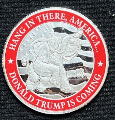 Donald Trump Theodore Roosevelt Rough Riders 1 Oz 999 Silver Colored Round JP848