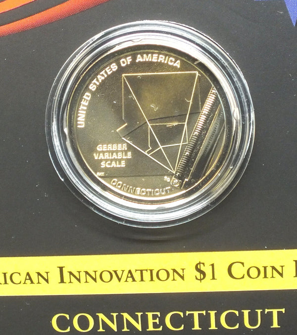 2020 American Innovation $1 Dollar Reverse Proof Coin Connecticut US Mint - J949