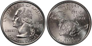 2004-D Michigan Statehood Quarter 25C Uncirculated Coin Denver mint STD26