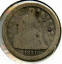 1841-O Seated Liberty Silver Dime - Open Bud Reverse - New Orleans Mint - BT334