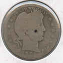 1901-O Barber Silver Quarter - New Orleans Mint - BD705