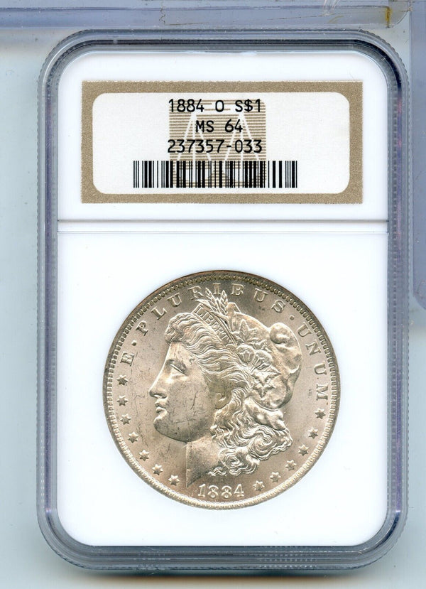1884-O Morgan Silver Dollar NGC MS64 New Orleans Mint - KR891