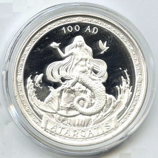 Atargatis Mermaid 999 Silver 1 oz Proof Art Medal Round Bullion Sea Ocean - J650