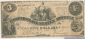 1861 $5 Five Dollars Confederate States Of America Note Currency T-36 - SR964