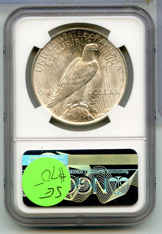 1923-P Peace Silver Dollar NGC MS 63 Philadelphia Mint - KR910